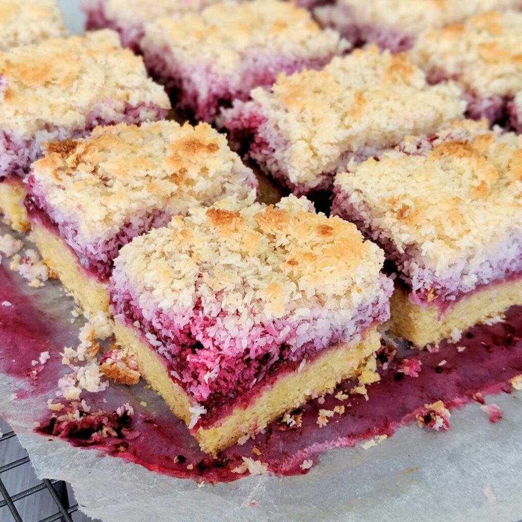 Raspberry Coconut Slice