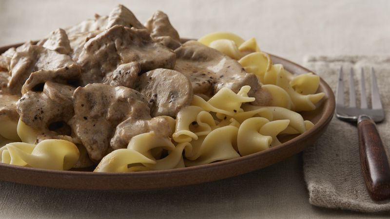 Slow Cooked Beef Stroganoff